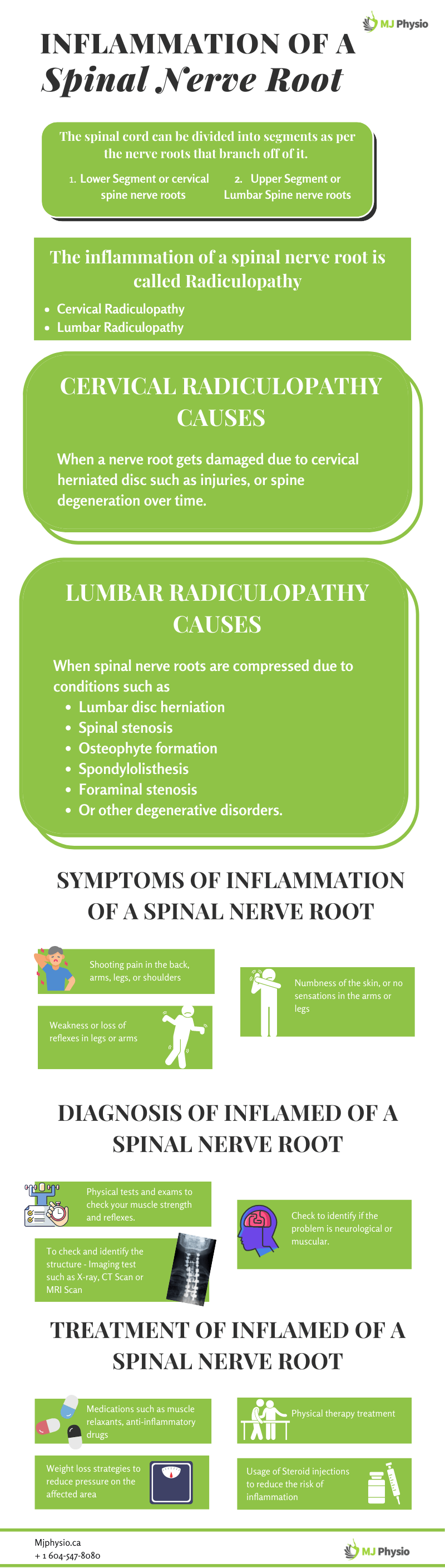 inflammation of a spinal nerve root